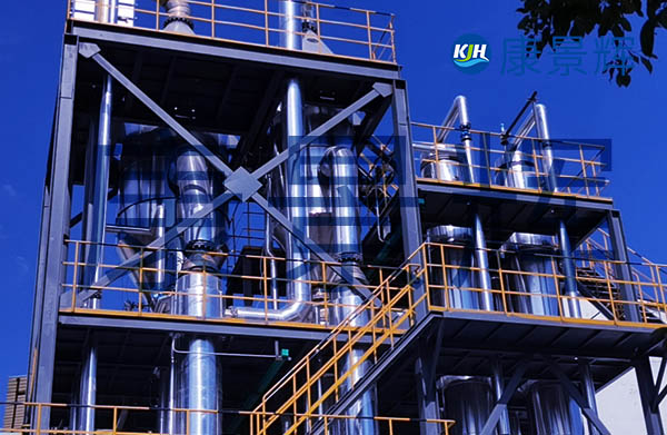 多效降膜蒸發(fā)器可以根據項目具體情況，選擇雙效、三效、四效、甚至五效的蒸發(fā)結晶系統(tǒng)，具有濃縮比大、粘度覆蓋范圍廣、傳熱效率高的特點